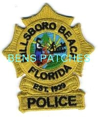 FLORIDA,HILLSBORO BEACH POLICE BADGE PATCH 2_wm